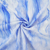 Katoenen Jacquard Voile Blauw