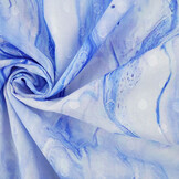 Katoenen Jacquard Voile Blauw