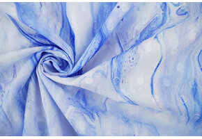 Baumwolle Jacquard Voile Blau