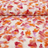 Broderie Katoen Tie Dye Oranje Roze