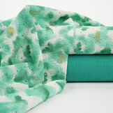 Embroidery Cotton Tie Dye Sea Green