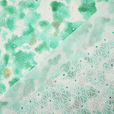 Broderie Katoen Tie Dye Zeegroen