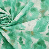 Broderie Katoen Tie Dye Zeegroen