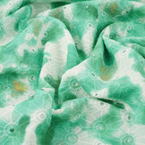 Broderie Katoen Tie Dye Zeegroen