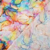 Stickerei Baumwolle Aquarell Rosa