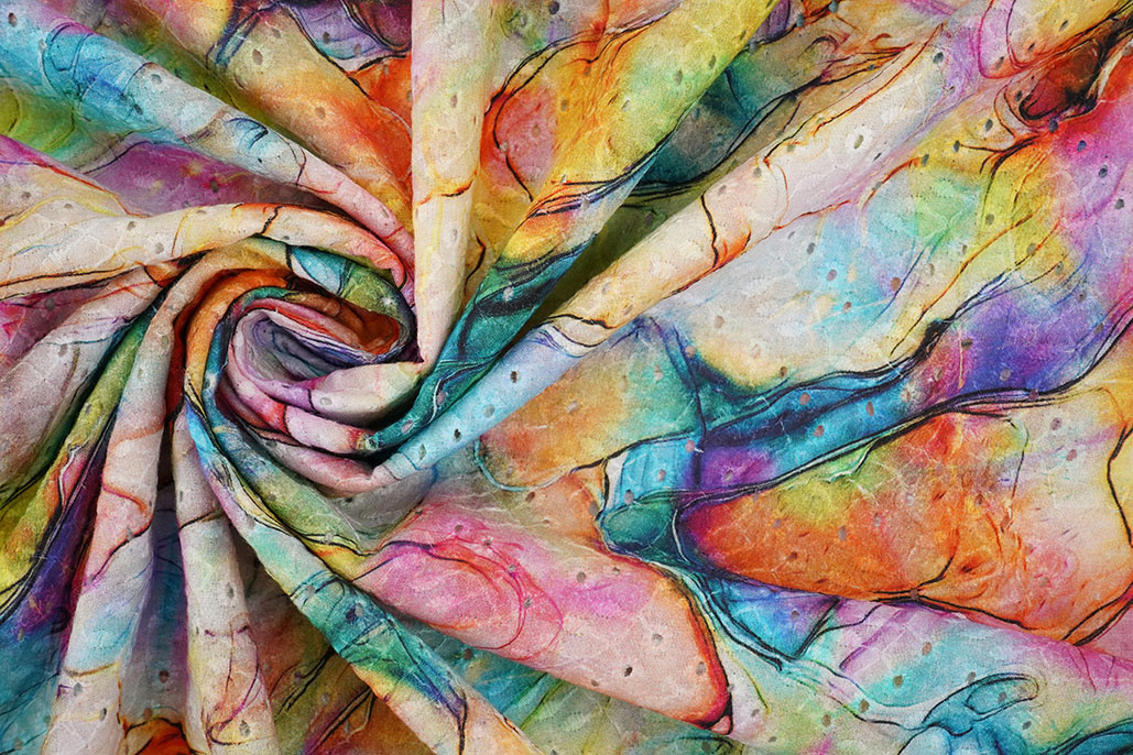 Stickerei Baumwolle Aquarell Rosa