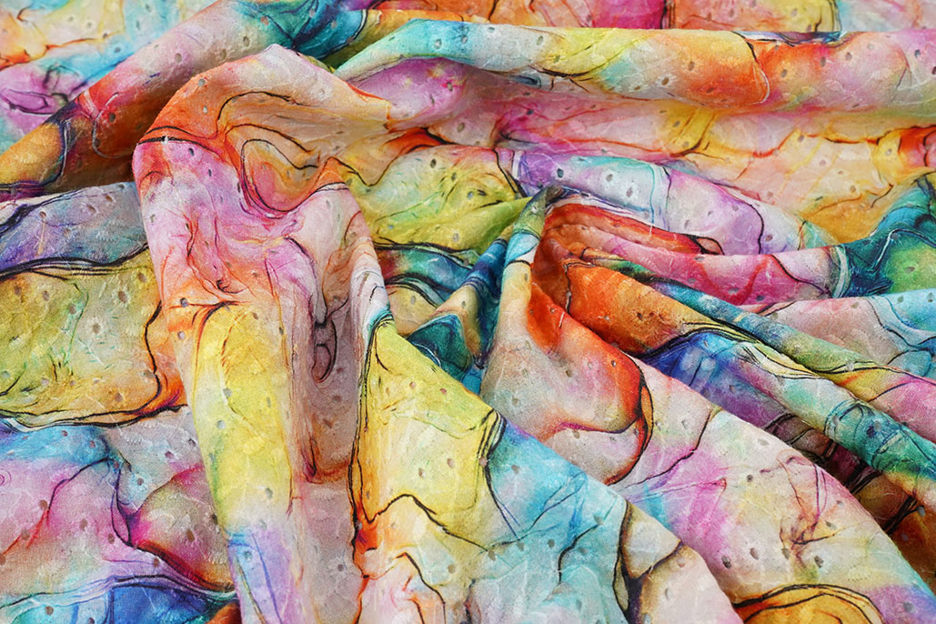 Embroidery Cotton Watercolor Pink