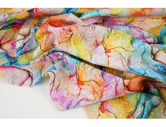 Stickerei Baumwolle Aquarell Rosa