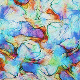 Stickerei Baumwolle Aquarell Blau