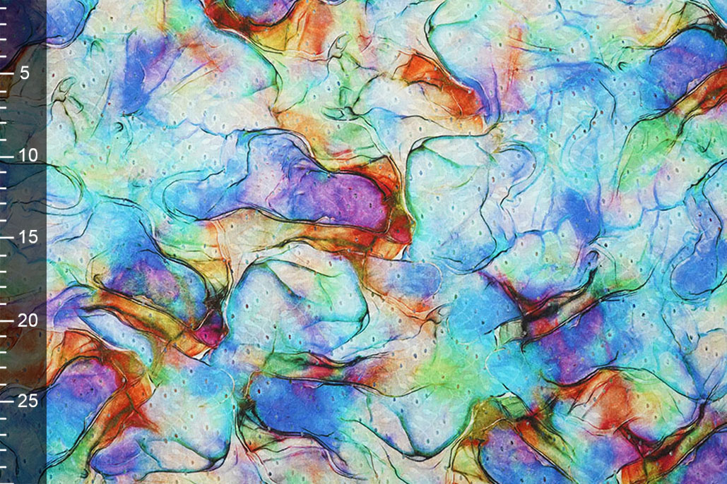 Embroidery Cotton Watercolor Blue