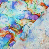 Embroidery Cotton Watercolor Blue