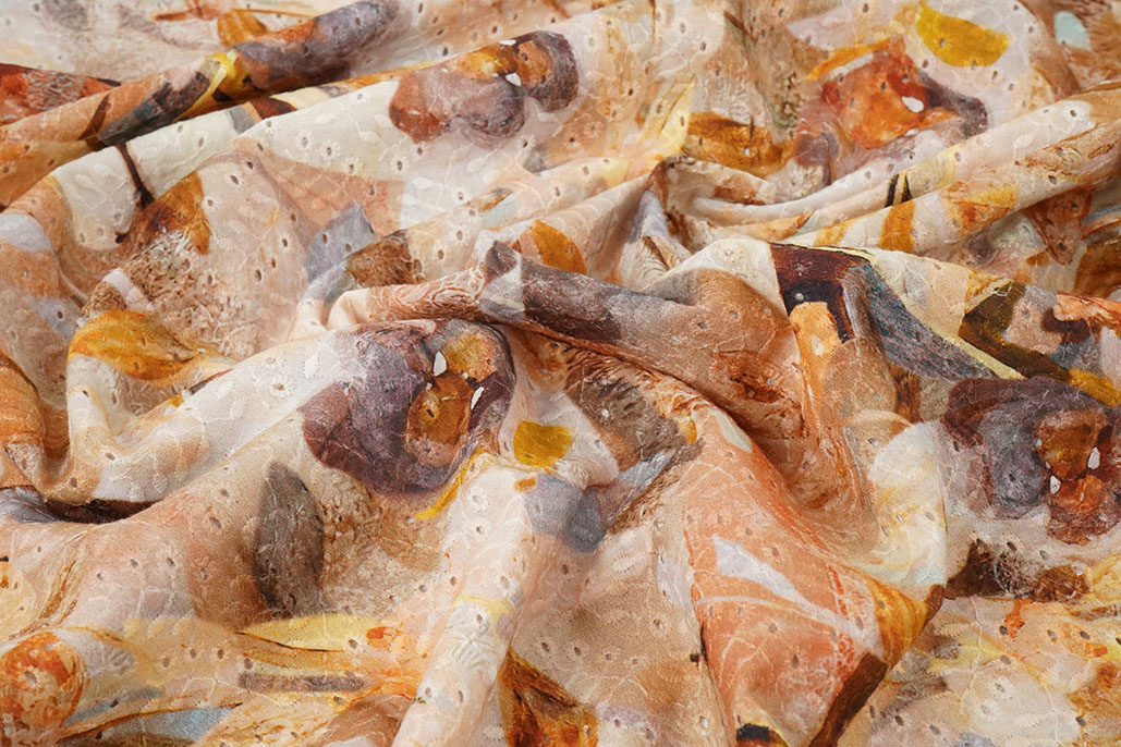 Stickerei Baumwolle Rianne Braun