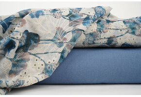 Embroidery Poppy Blue