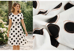 Viscose Linen Circles