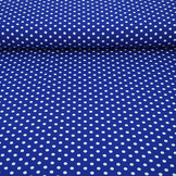 Fine Crêpe Dots Cobalt Blue - White