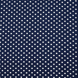 Fine Crêpe Dots Navy  - White