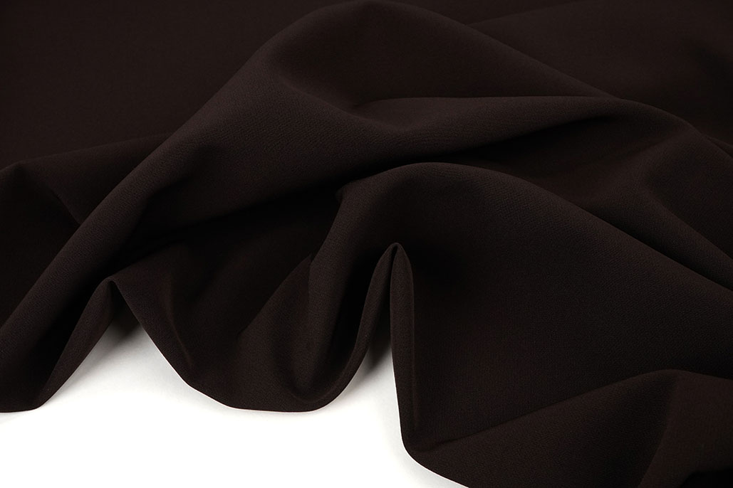 Crepe Stretch Donker Bruin