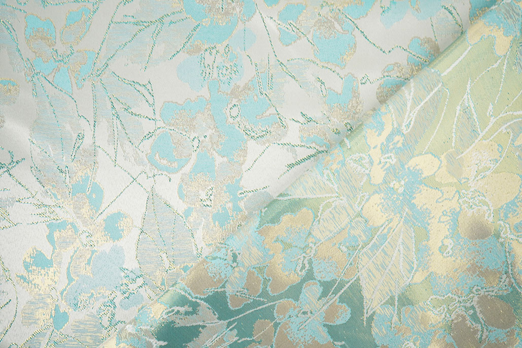 Brokaat Kimari Licht Mint Blauw