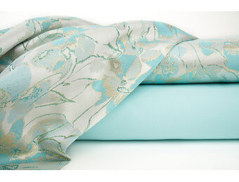 Brokaat Kimari Licht Mint Blauw