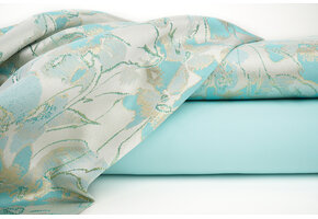 Brokaat Kimari Licht Mint Blauw