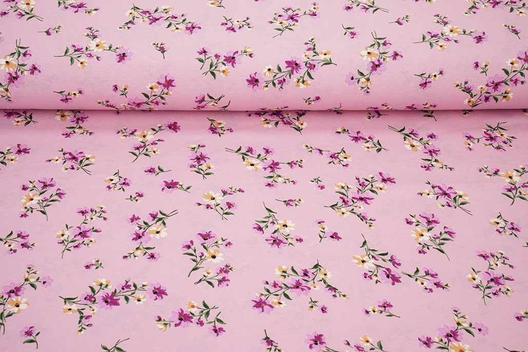 Fijne Crêpe Bloemen Colette Roze