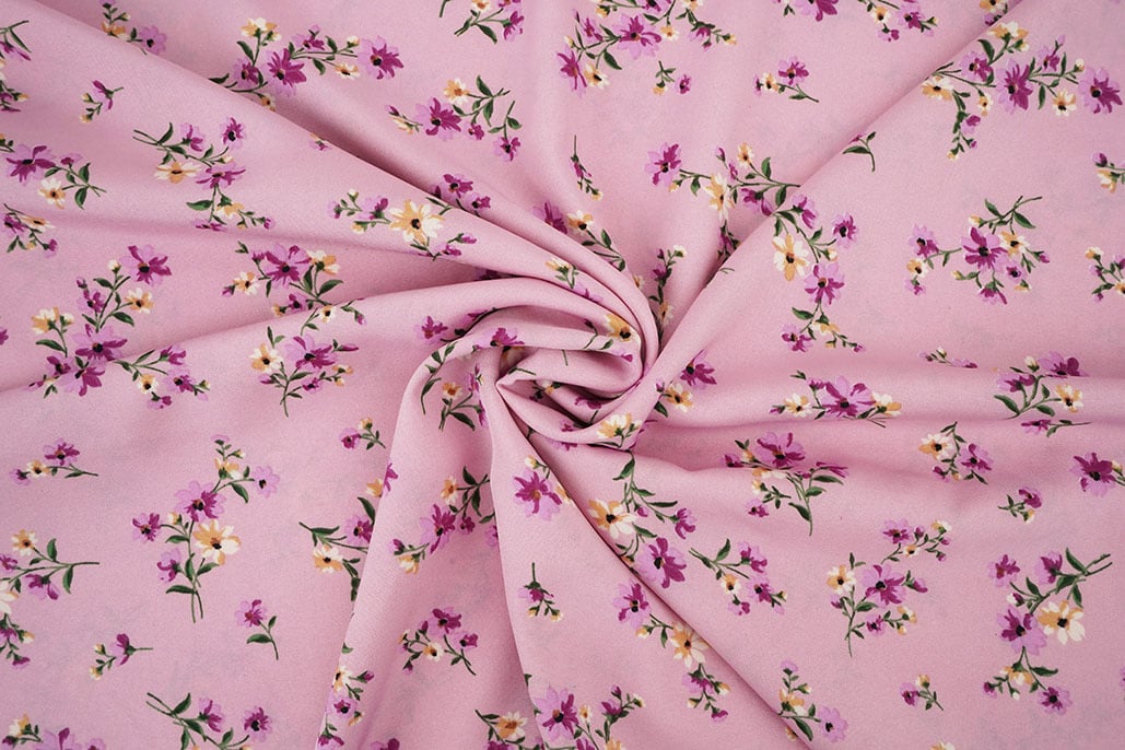 Fijne Crêpe Bloemen Colette Roze