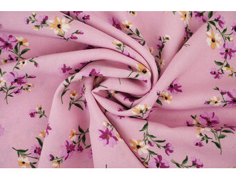 Fijne Crêpe Bloemen Colette Roze