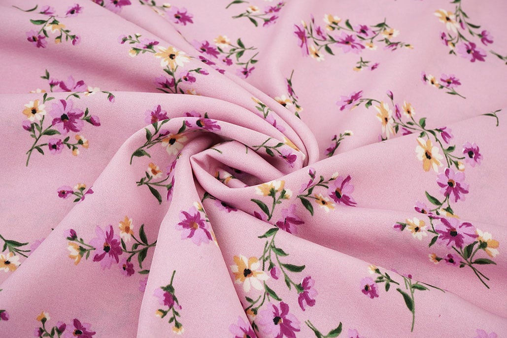 Fijne Crêpe Bloemen Colette Roze