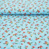 Feiner Crêpe Blumen Cassidy Aqua