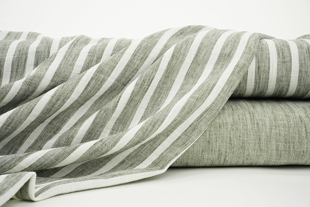 Linenlook Stripes Army Green