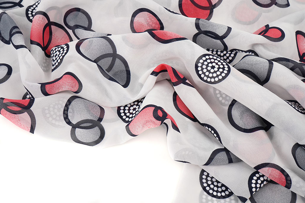 Chiffon Printed Lavina White