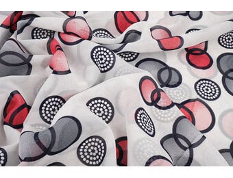 Chiffon Bedrukt Lavina Wit