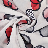 Chiffon Bedrukt Lavina Wit