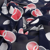 Chiffon Printed Lavina Navy