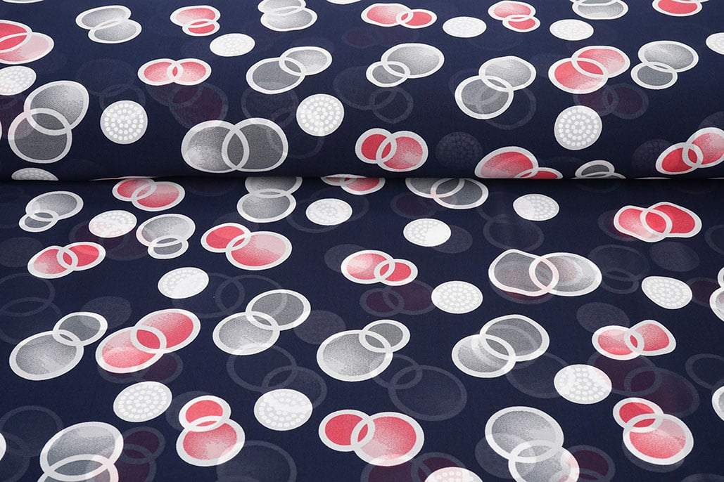 Chiffon Bedruckt Lavina Marine