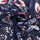 Chiffon Blumen Marilon Marine
