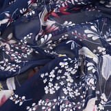 Chiffon Blumen Marilon Marine