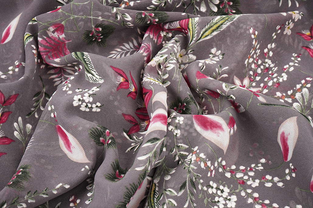 Chiffon Bloemen Marilon Mauve