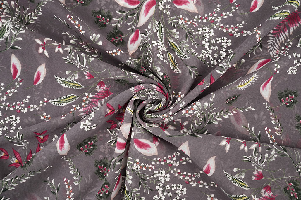 Chiffon Blumen Marilon Mauve