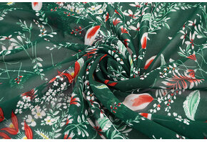 Chiffon Flowers Marilon Bottle Green