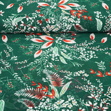 Chiffon Blumen Marilon Flaschengrün