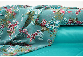 Chiffon Blumen Desmera Jade Grün
