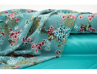 Chiffon Bloemen Desmera Jade Groen