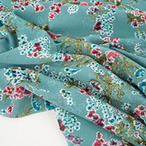 Chiffon Blumen Desmera Jade Grün