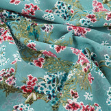 Chiffon Blumen Desmera Jade Grün