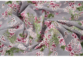Chiffon Blumen Desmera Mauve
