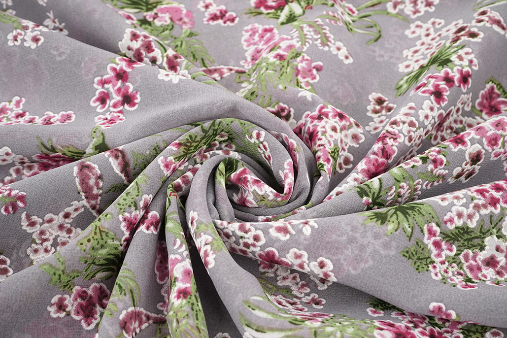 Chiffon Blumen Desmera Mauve