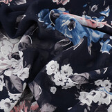 Chiffon Bloemen Chauva Marine