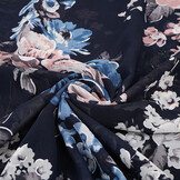 Chiffon Blumen Chauva Marine