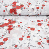 Chiffon Bloemen Malina Zilver